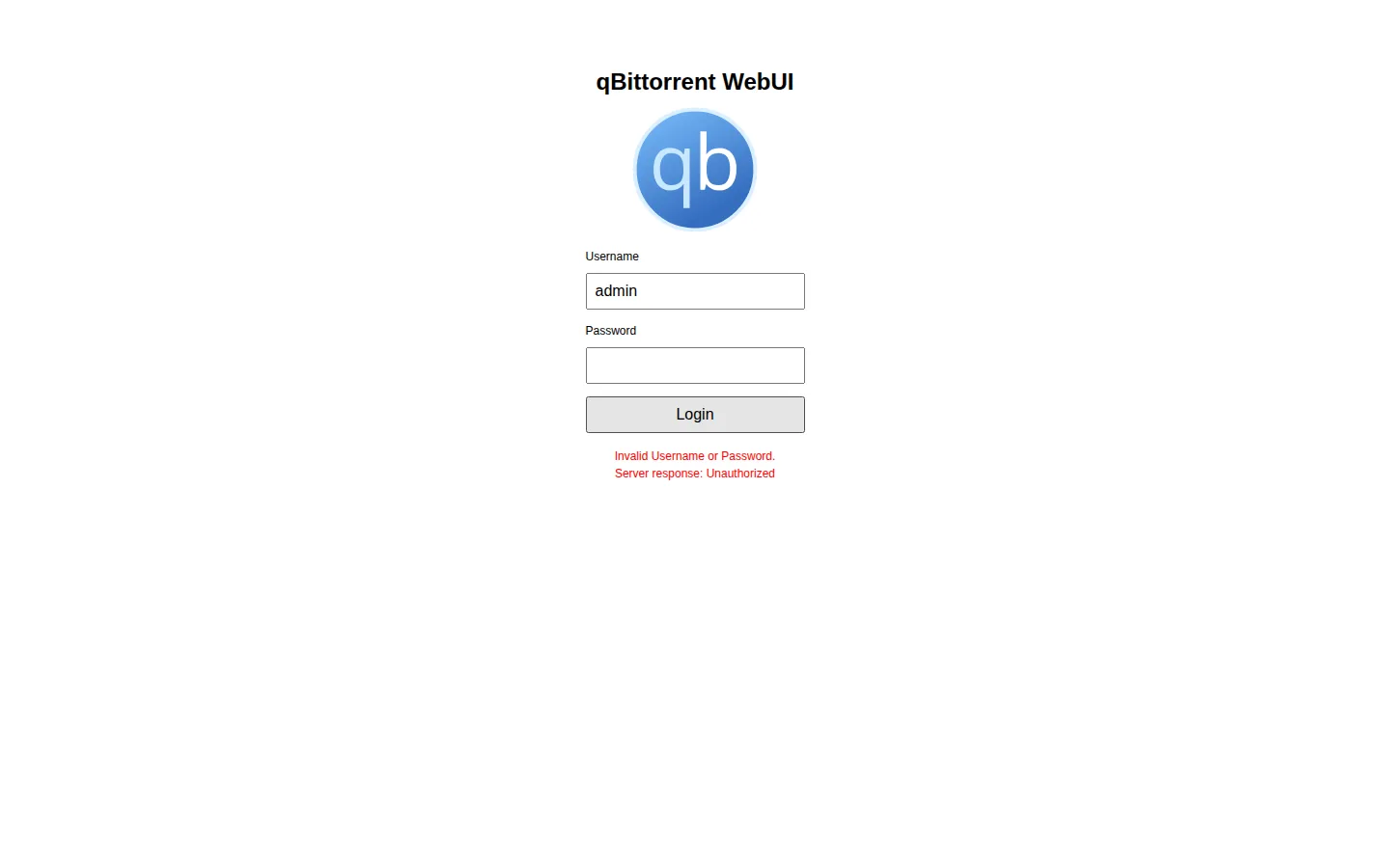 qBittorrent web UI behind the SparkBox VPN