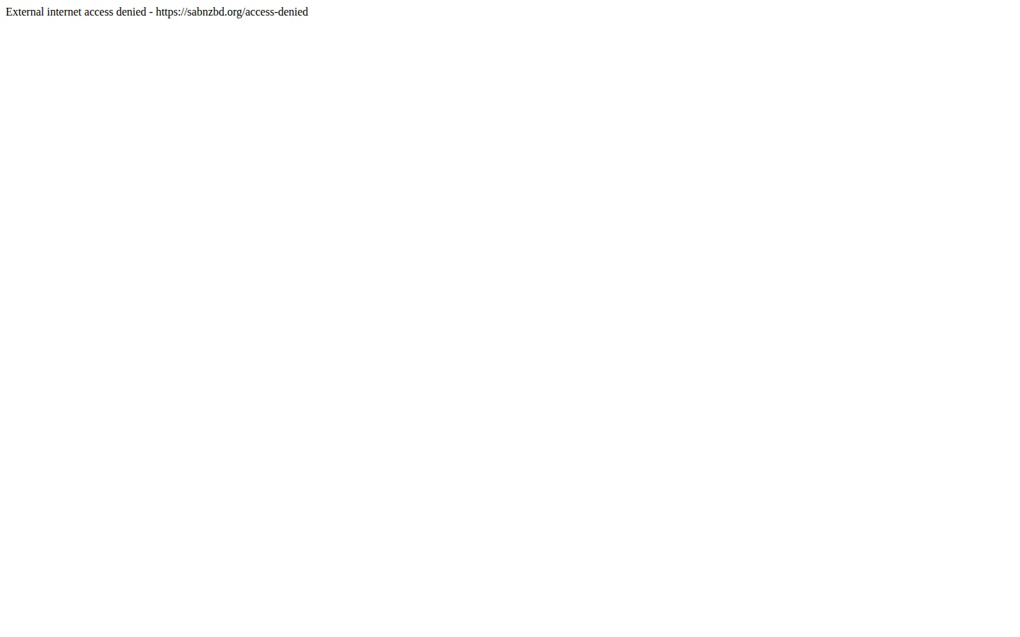 SABnzbd downloads on a SparkBox server